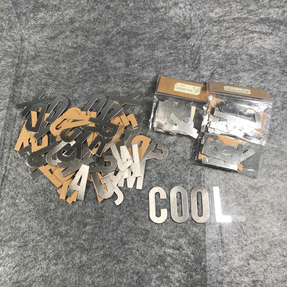 Silver Cardboard Letters (5 sets of 26 Letters)